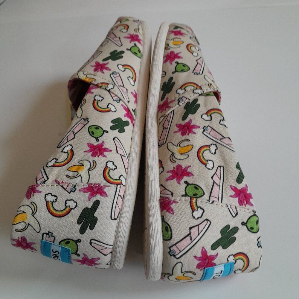 Toms Classic Birch Multi Rainbows Slip-On Loafers Women's Size 9 W - Picture 10 of 10
